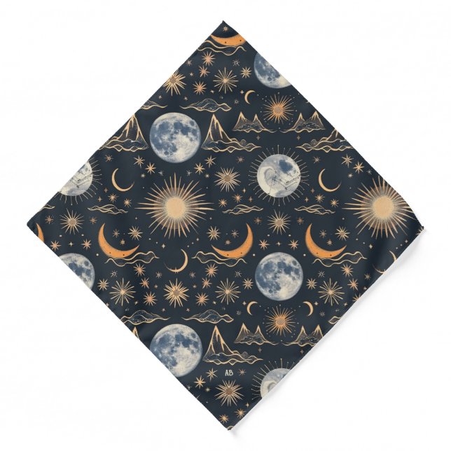 Create Your Own Lunar Cloudscapes Celestial Bandana (Front)
