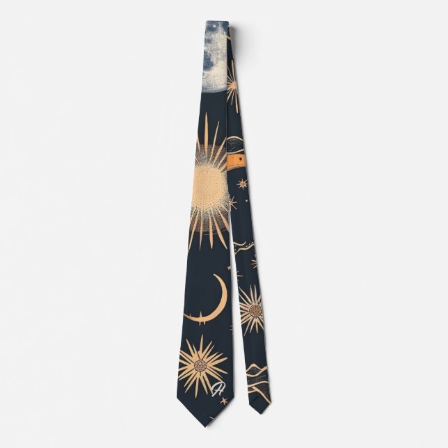 Create Your Own Lunar Cloudscapes Celestial Neck Tie (Front)