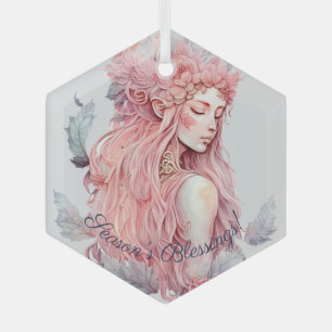 Create Your Own Lunar Love Magic Goddess Glass Ornament