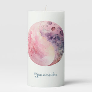 Create Your Own Lunar Love Magic Pink Moon Pillar Candle