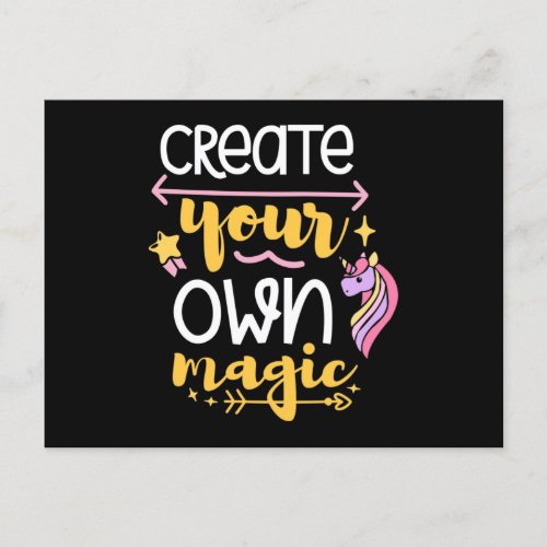Create Your Own Magic Announcement Postcard