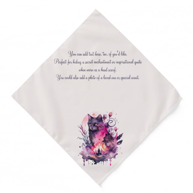 Create Your Own Magic Black Cat Bandana (Front)