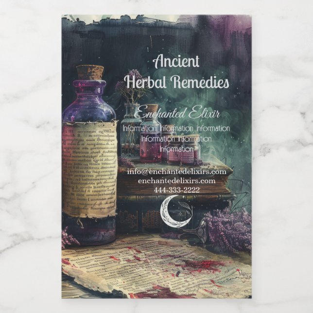 Create Your Own Magic Elixir Bottles Apothecary Wine Label (Single Label)