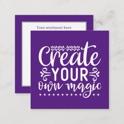Create your own magic inspiration word art note card