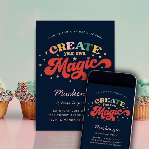 Create Your Own Magic Kids Birthday Invitation