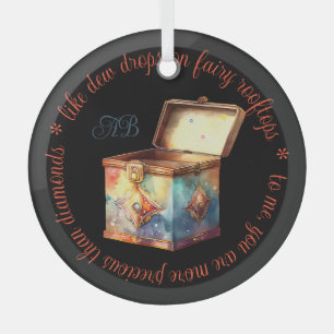 Create Your Own Magic Memories Tin Box Glass Ornament