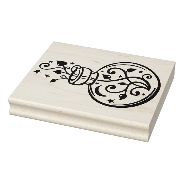 Create Your Own Magic Potion Bottle Floral Rubber Stamp (Stamp)