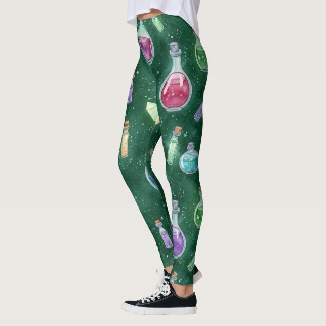 Create Your Own Magic Potions Crystals Green Leggings (Left)