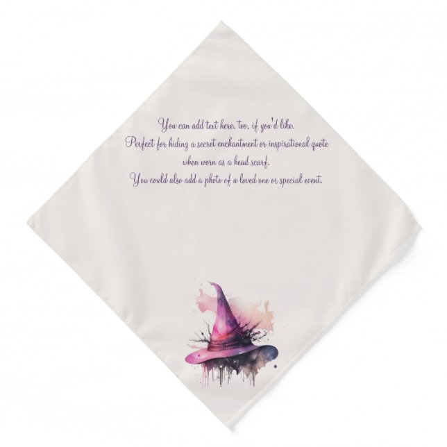 Create Your Own Magic Witch Hat Bandana (Front)