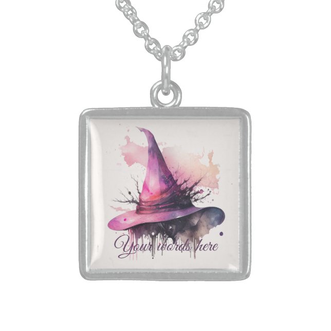 Create Your Own Magic Witch Hat Sterling Silver Necklace (Front)