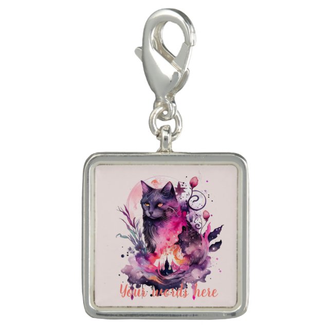 Create Your Own Magical Black Cat Charm (Front)