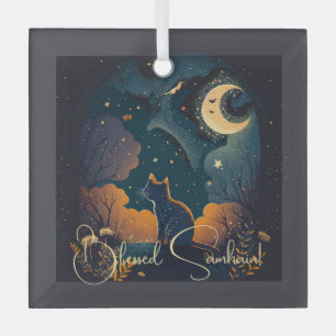 Create Your Own Magical Black Cat Glass Ornament