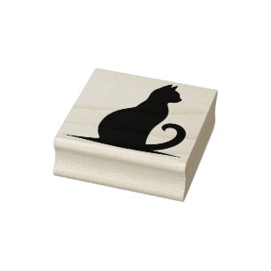 Create Your Own Magical Black Cat Rubber Stamp