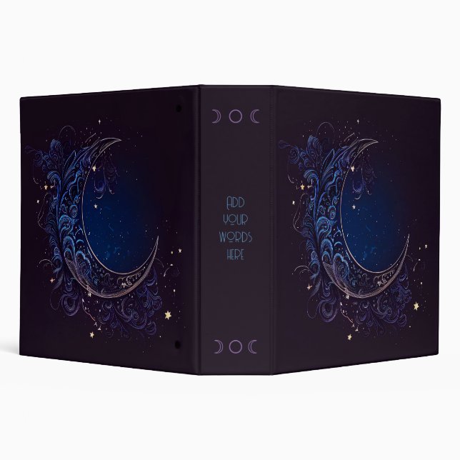 Create Your Own Magical Blue Moon 3 Ring Binder (Background)