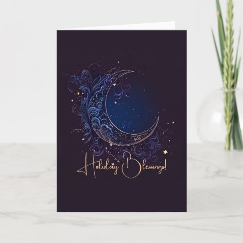 Create Your Own Magical Blue Moon Holiday Card