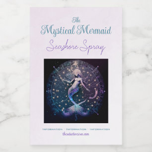 Create Your Own Magical Celestial Mermaid Paradise Wine Label