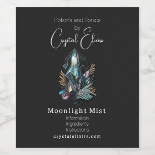Create Your Own Magical Crystals Apothecary Label
