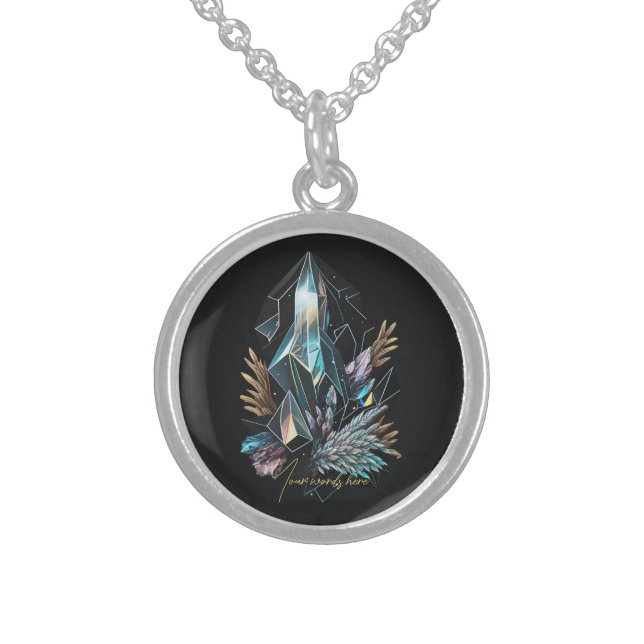Create Your Own Magical Crystals Sterling Silver Necklace (Front)