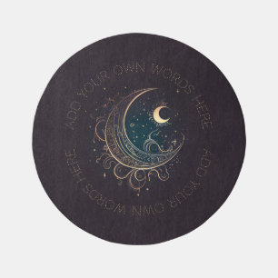 Create Your Own Magical Gold Filigree Moon Rug