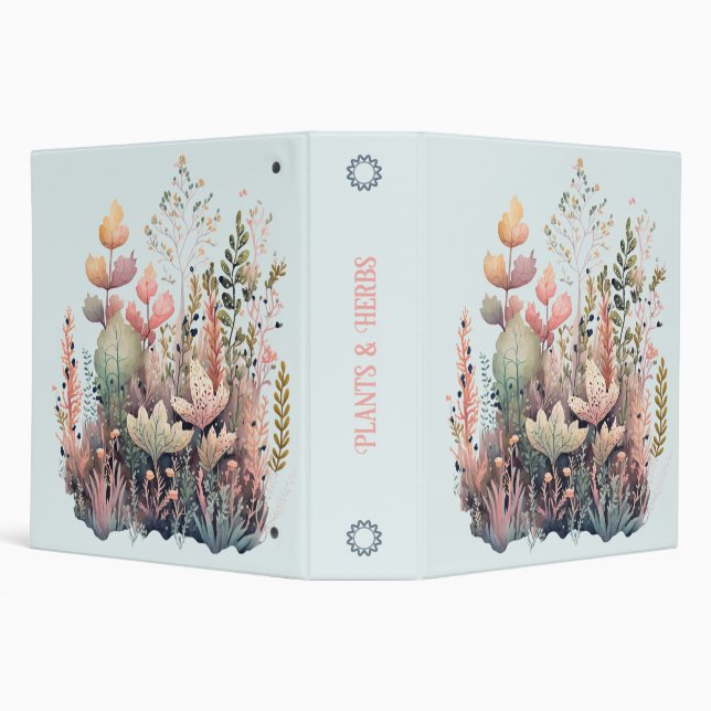 Create Your Own Magical Herbs & Wildflowers 3 Ring Binder (Background)