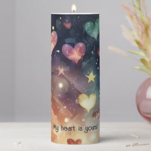 Create Your Own Magical Jar of Hearts Love Pillar Candle