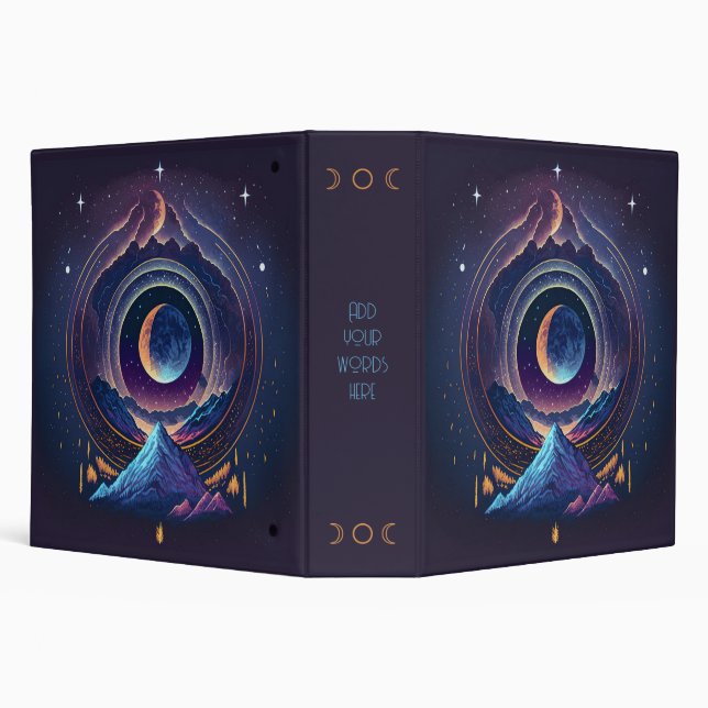 Create Your Own Magical Landscape Lunar 3 Ring Binder (Background)