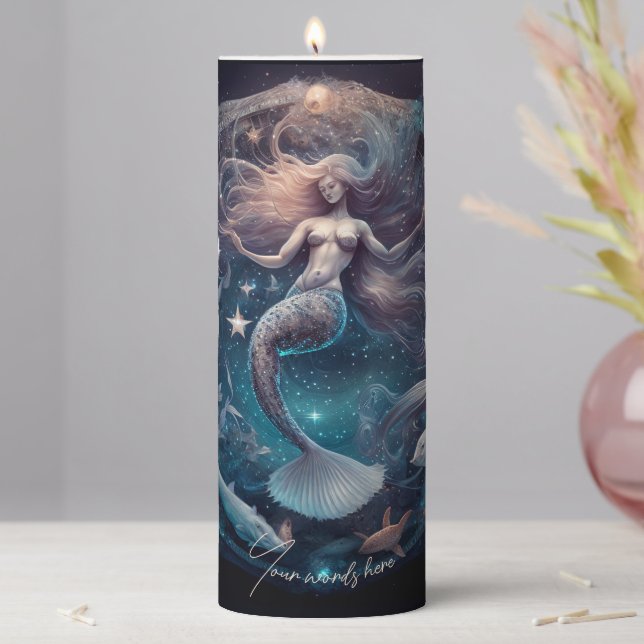 Create Your Own Magical Mermaid Paradise Pillar Candle (In Situ)