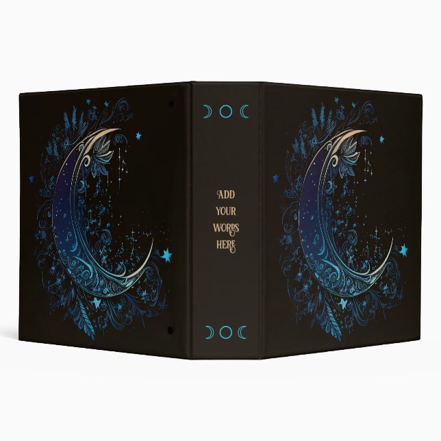 Create Your Own Magical Moon 3 Ring Binder (Background)