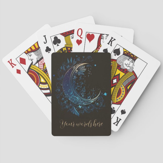 Create Your Own Magical Moon Poker Cards (Back)