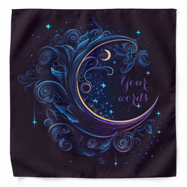 Create Your Own Magical Moon Waves Bandana (Front)