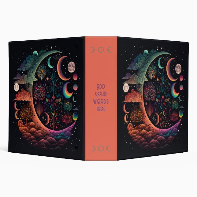 Create Your Own Magical Planetary Paradise 3 Ring Binder (Background)