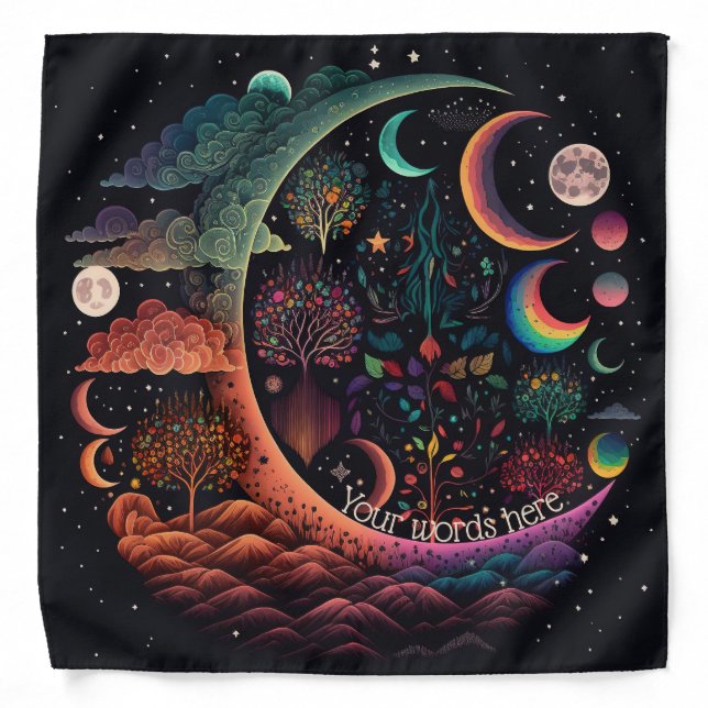 Create Your Own Magical Planetary Paradise Bandana (Front)
