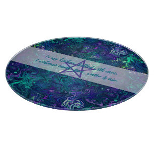 Create Your Own Magical Purple Green Blue Swirls Cutting Board