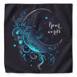 Create Your Own Magical Silver & Blue Moon Bandana