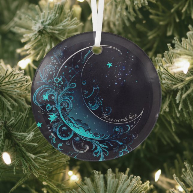 Create Your Own Magical Silver & Blue Moon Glass Ornament (Insitu)