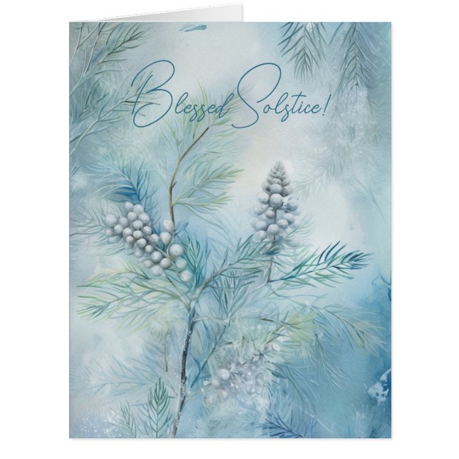 Create Your Own Magical Winter Solstice Pinecones Cards (Front)