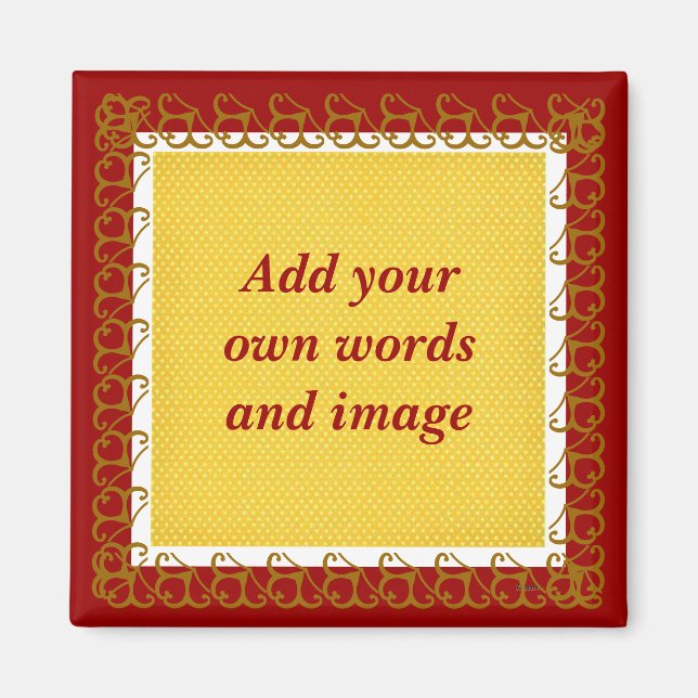 Create Your Own Magnet (cranberry) (Front)