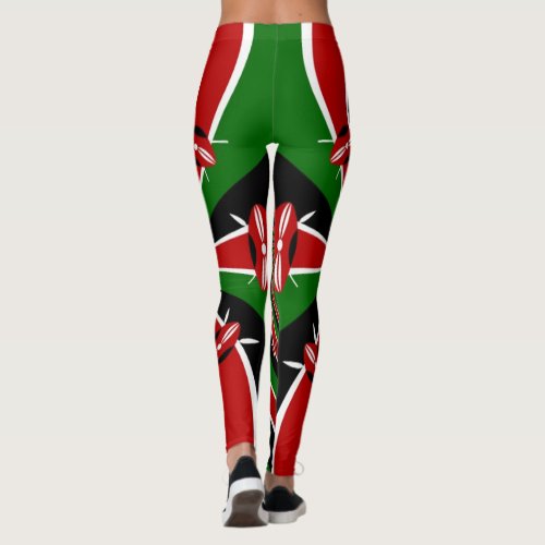 Create your own Make it Kenyan Flag Clothing Leggings