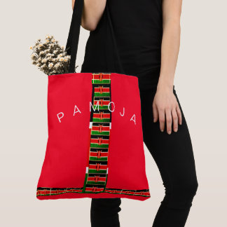 Create Your Own: Make it Kenyan | Red Pamoja Flag  Tote Bag