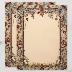 Create Your Own Manuscript Style Medieval Floral Letterhead