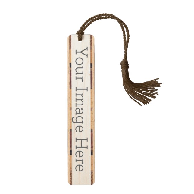 Maple Bookmark, Brown Rope Tassel (Front)