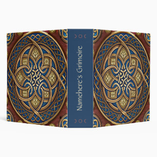 Create Your Own Maroon Blue Gold Celtic Knotwork 3 Ring Binder