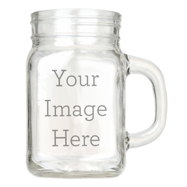 Mason Jar, with Handle (12 oz) (Front)