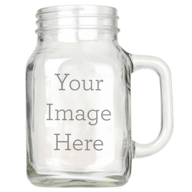  Mason Jar, with Handle (20 oz) (Front)