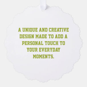 Create Your Own Matte Paper Ornament Card