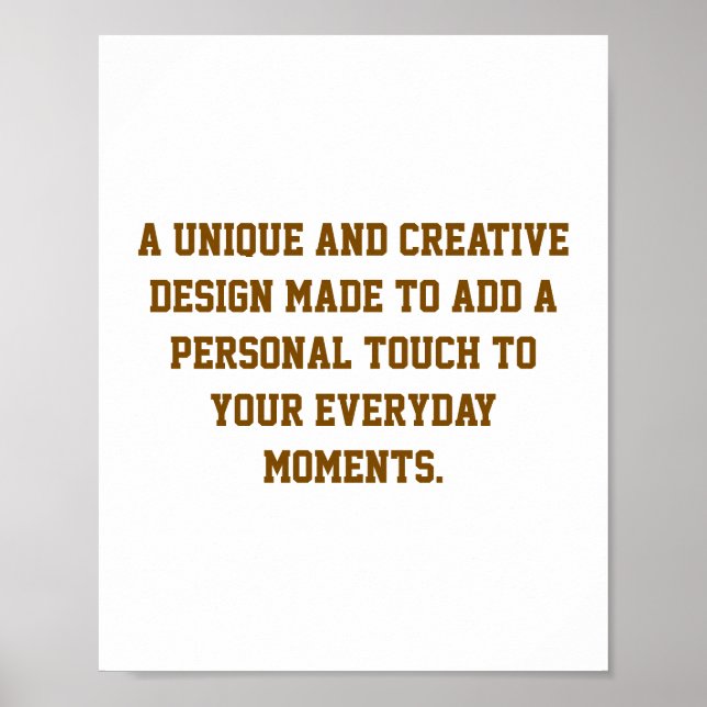 Create Your Own Matte Poster (Front)