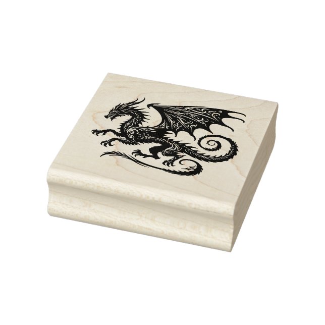 Create Your Own Medieval Filigree Dragon Rubber Stamp (Stamp)