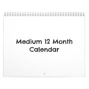 Create Your Own Medium 12 Month Calendar