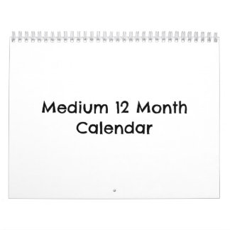 Create Your Own Medium 12 Month Calendar