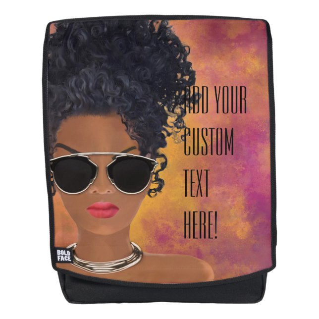Create your own Melanin Affirmation Backpack (Front)
